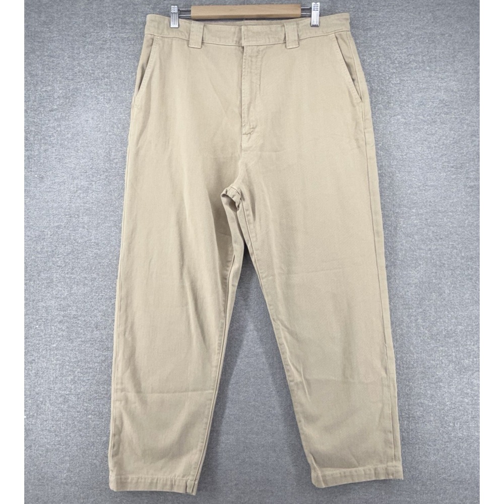 Mother The Punk 76 Pants Women Size 32 Khaki Wide Leg Casual